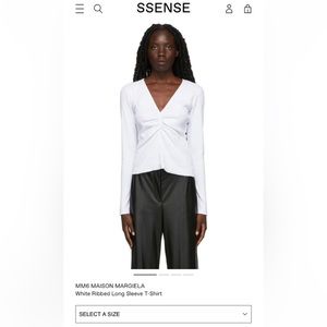 MM6 MAISON MARGIELA White Ribbed Long Sleeve T-Shirt